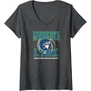 imageWomens WNBA Minnesota Lynx Home Court VNeck TShirtDark Heather Grey