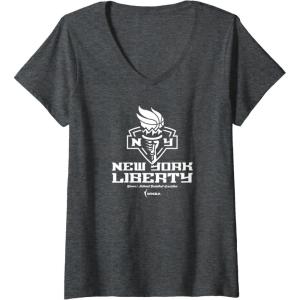 imageWomens WNBA New York Liberty Carry the Torch VNeck TShirtDark Heather Grey