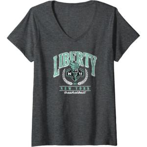 imageWomens WNBA New York Liberty Top Class VNeck TShirtDark Heather Grey