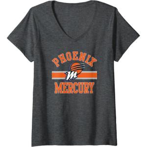 imageWomens WNBA Phoenix Mercury Downtown VNeck TShirtDark Heather Grey