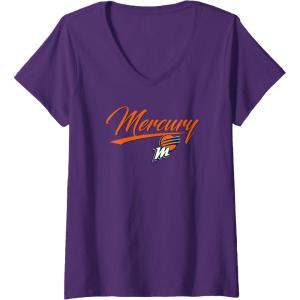 imageWomens WNBA Phoenix Mercury Officially Licensed VNeck TShirtPurple