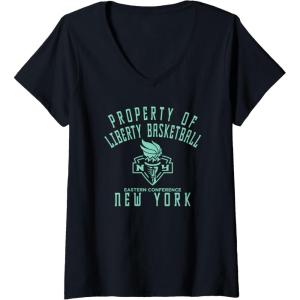 imageWomens WNBA Property Of New York Liberty Licensed VNeck TShirtBlack