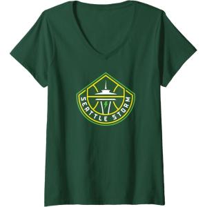 imageWomens WNBA Seattle Storm Fan Base VNeck TShirtDark Green
