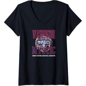 imageWomens WNBA Washington Mystics Home Court Midtown VNeck TShirtBlack