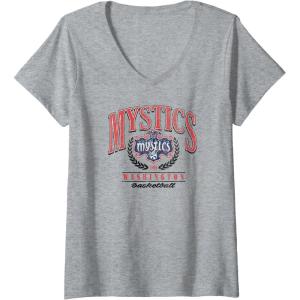 imageWomens WNBA Washington Mystics Top Class VNeck TShirtHeather Grey
