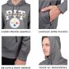 imageUltra Game NFL Mens Soft Fleece Hoodie Pullover Sweatshirt With Zipper PocketsCharcoal Heather