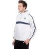 imageUltra Game NFL mens Quarter Zip Pullover Hoodie Packable Windbreaker JacketWhite
