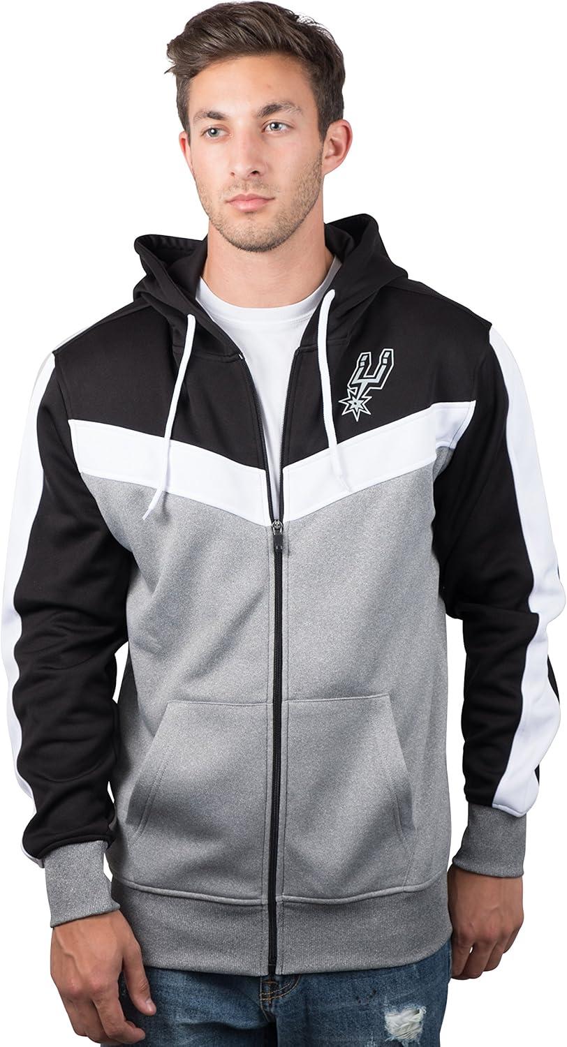 imageUltra Game Mens NBA Official Supremely Soft Full Zip Hoodie SweatshirtBlack