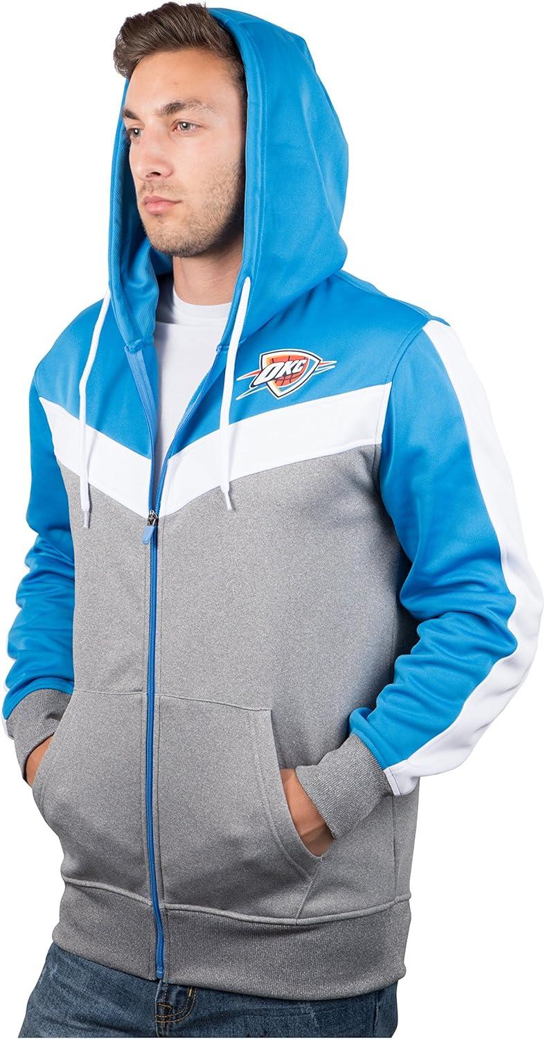 imageUltra Game Mens NBA Official Supremely Soft Full Zip Hoodie SweatshirtPale Blue