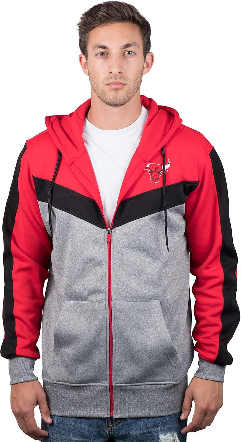imageUltra Game Mens NBA Official Supremely Soft Full Zip Hoodie SweatshirtRed