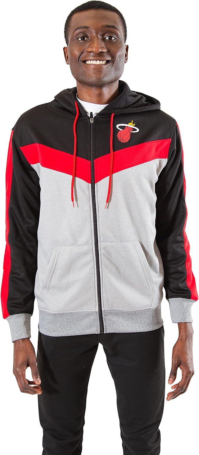 imageUltra Game Mens NBA Official Supremely Soft Full Zip Hoodie SweatshirtRed