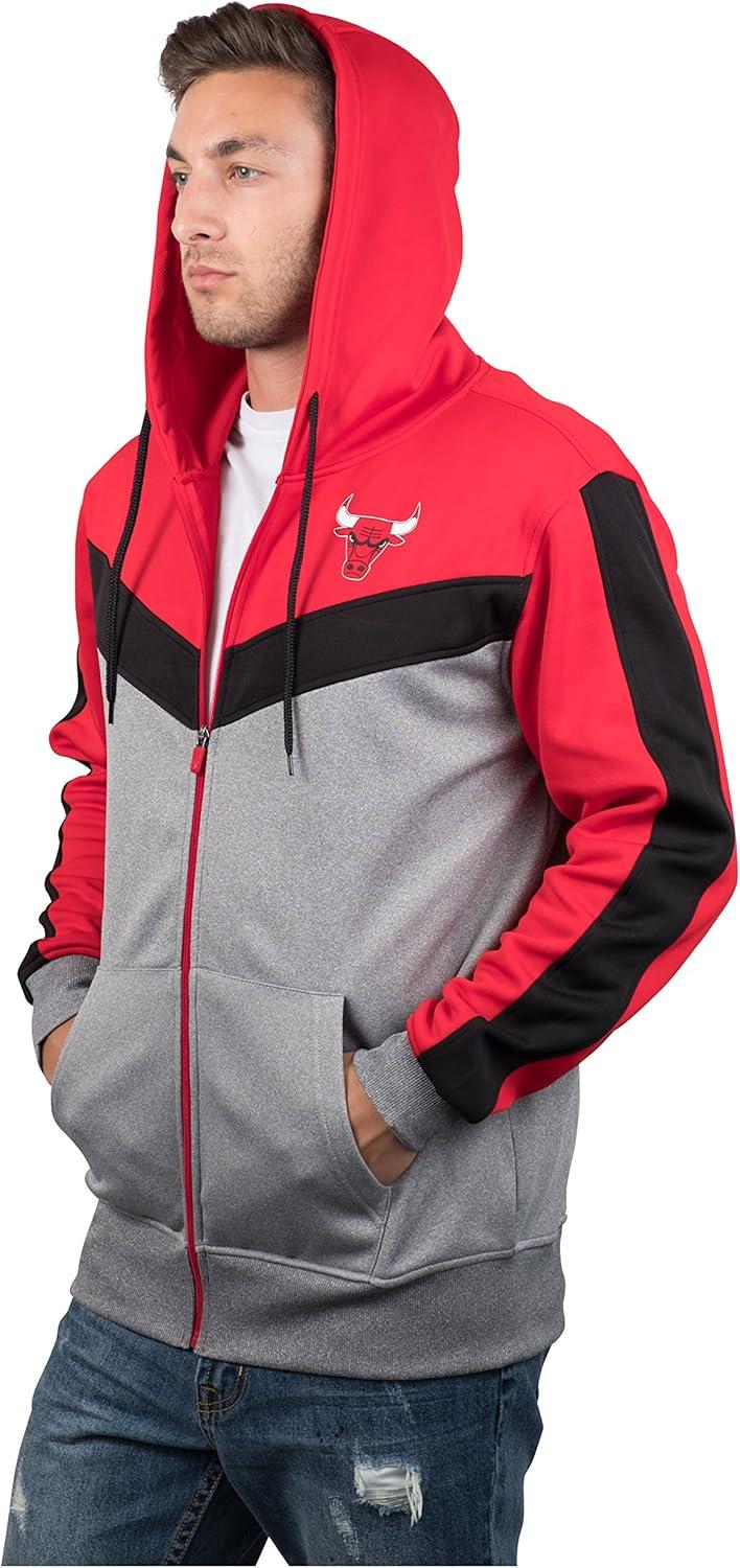 imageUltra Game Mens NBA Official Supremely Soft Full Zip Hoodie SweatshirtRed