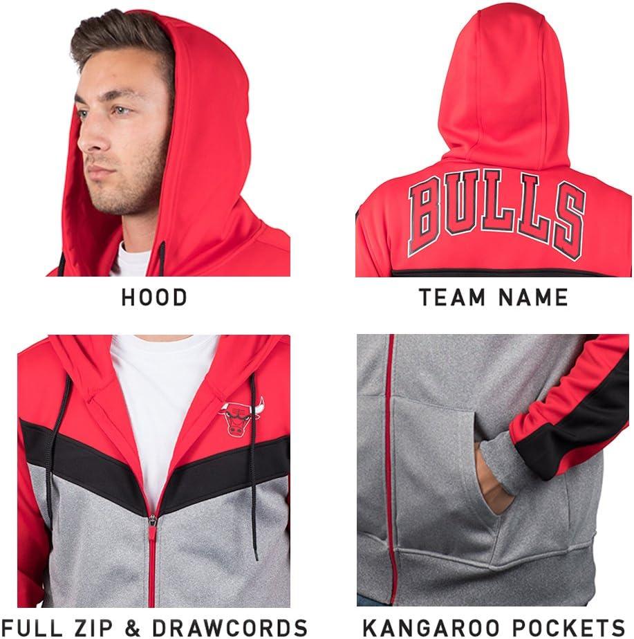 imageUltra Game Mens NBA Official Supremely Soft Full Zip Hoodie SweatshirtRed