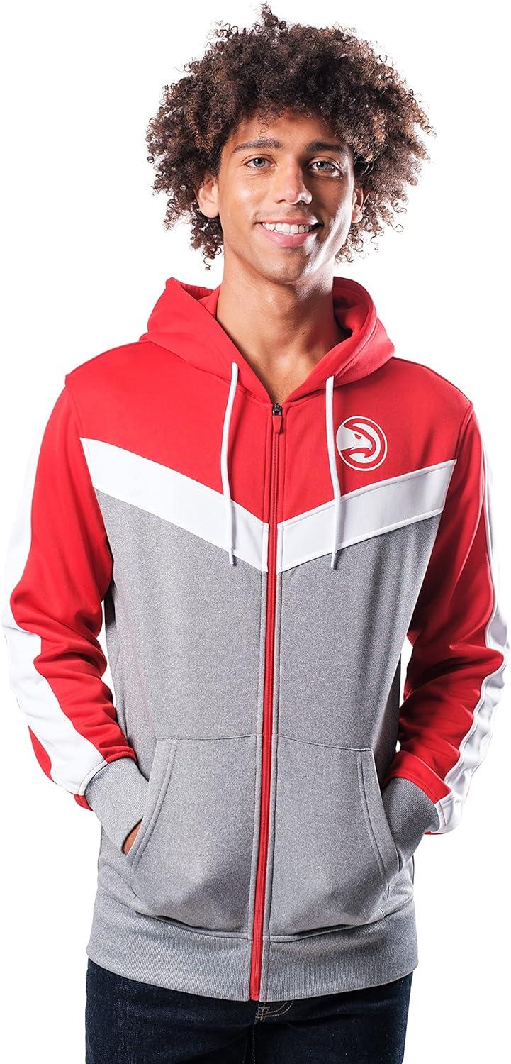imageUltra Game Mens NBA Official Supremely Soft Full Zip Hoodie SweatshirtRed