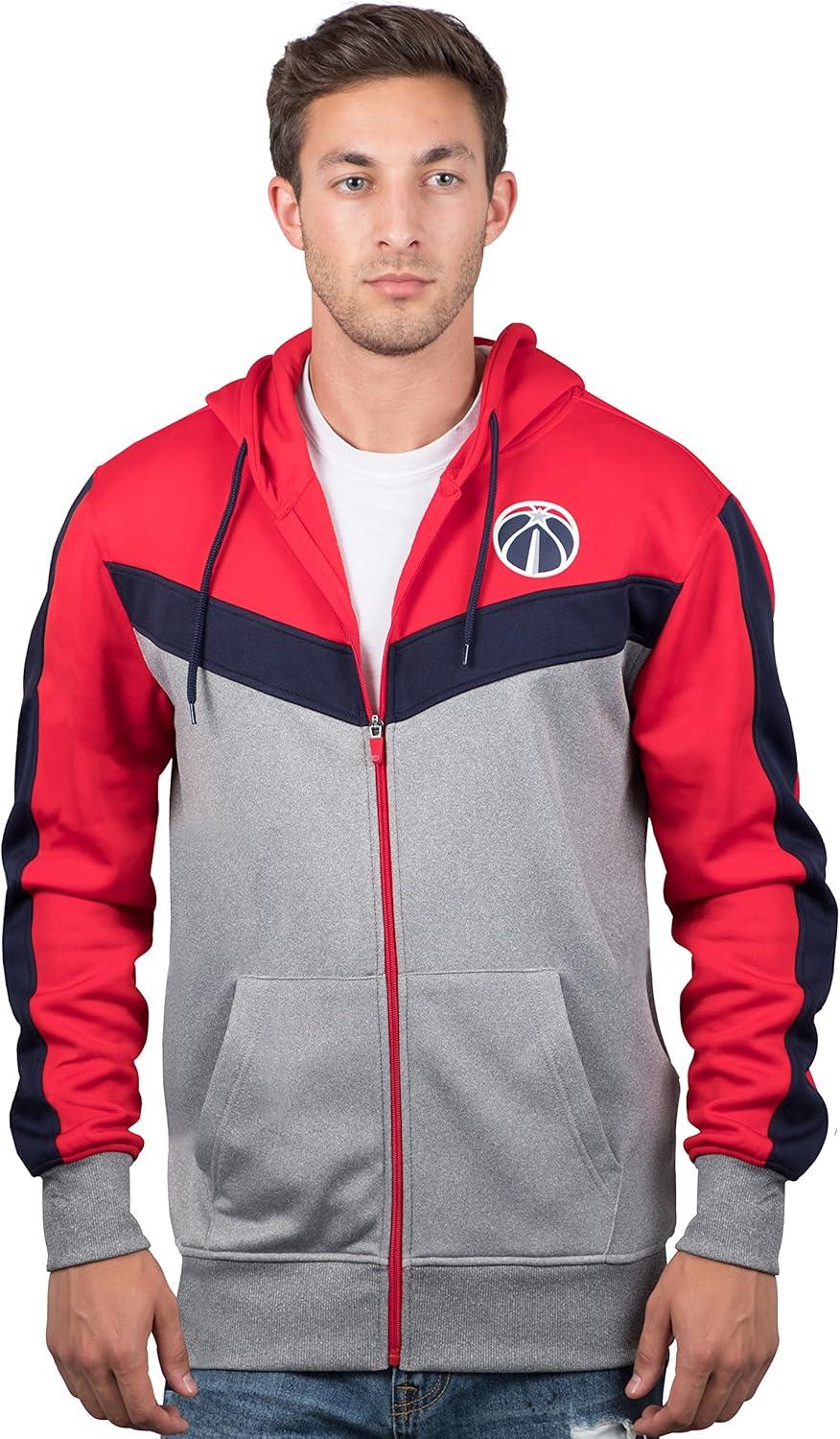 imageUltra Game Mens NBA Official Supremely Soft Full Zip Hoodie SweatshirtRed