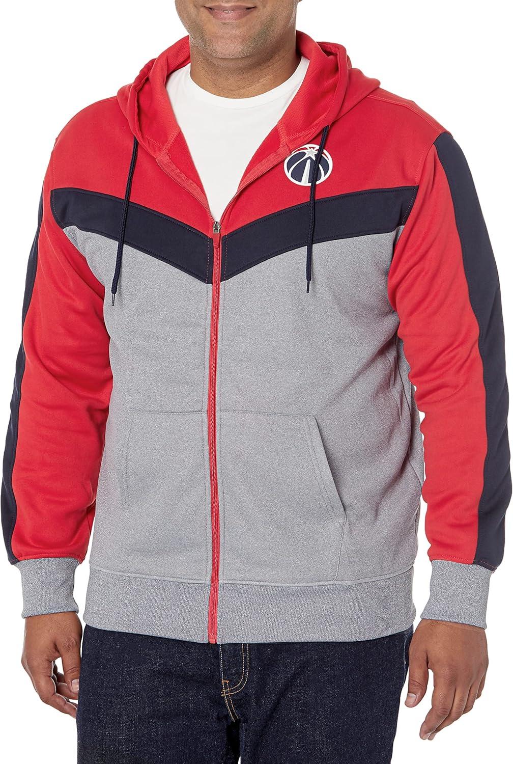 imageUltra Game Mens NBA Official Supremely Soft Full Zip Hoodie SweatshirtRed