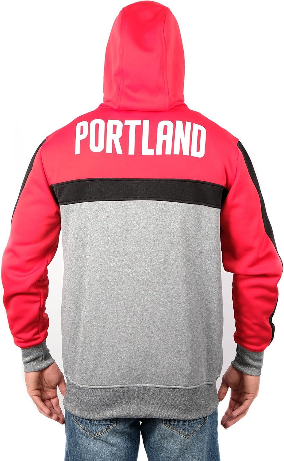 imageUltra Game Mens NBA Official Supremely Soft Full Zip Hoodie SweatshirtRed