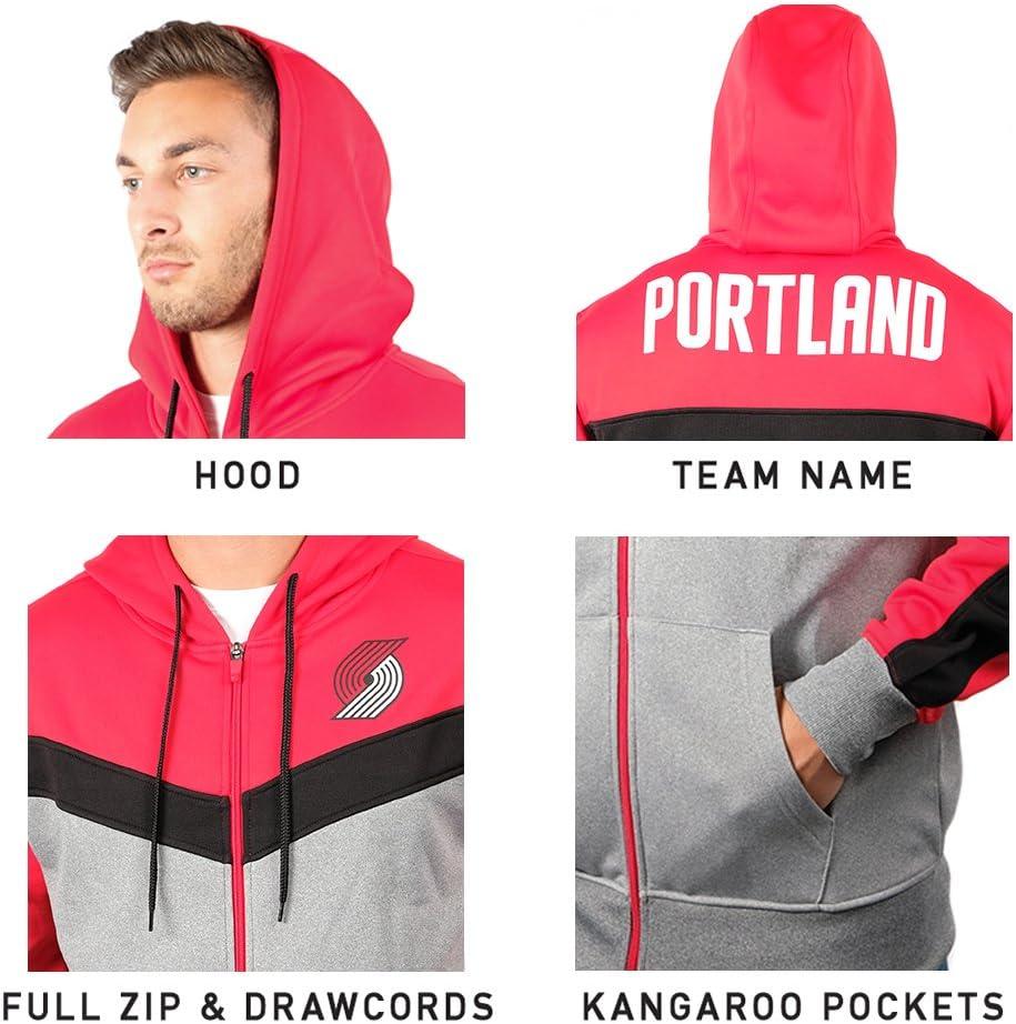 imageUltra Game Mens NBA Official Supremely Soft Full Zip Hoodie SweatshirtRed
