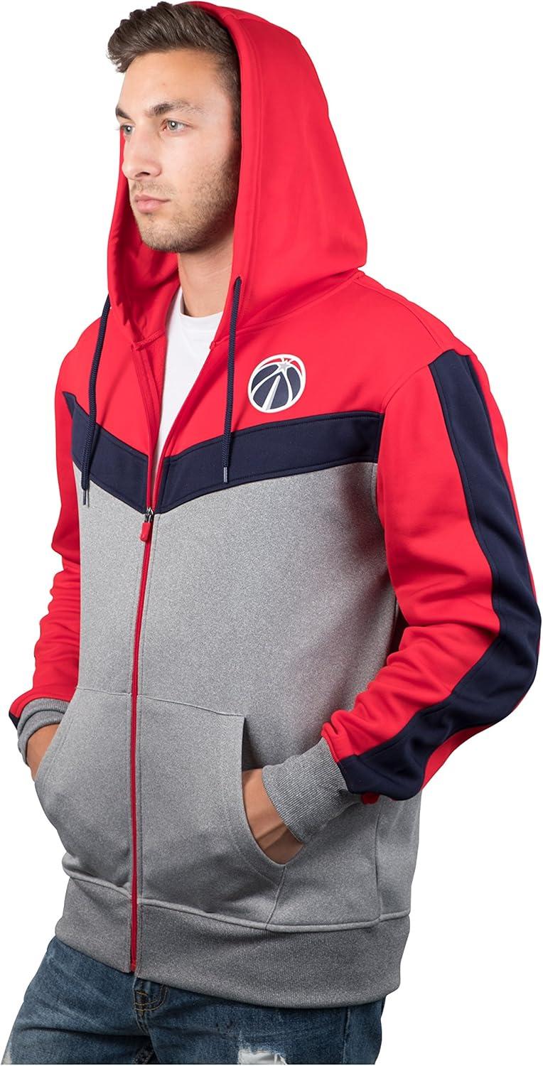 imageUltra Game Mens NBA Official Supremely Soft Full Zip Hoodie SweatshirtRed