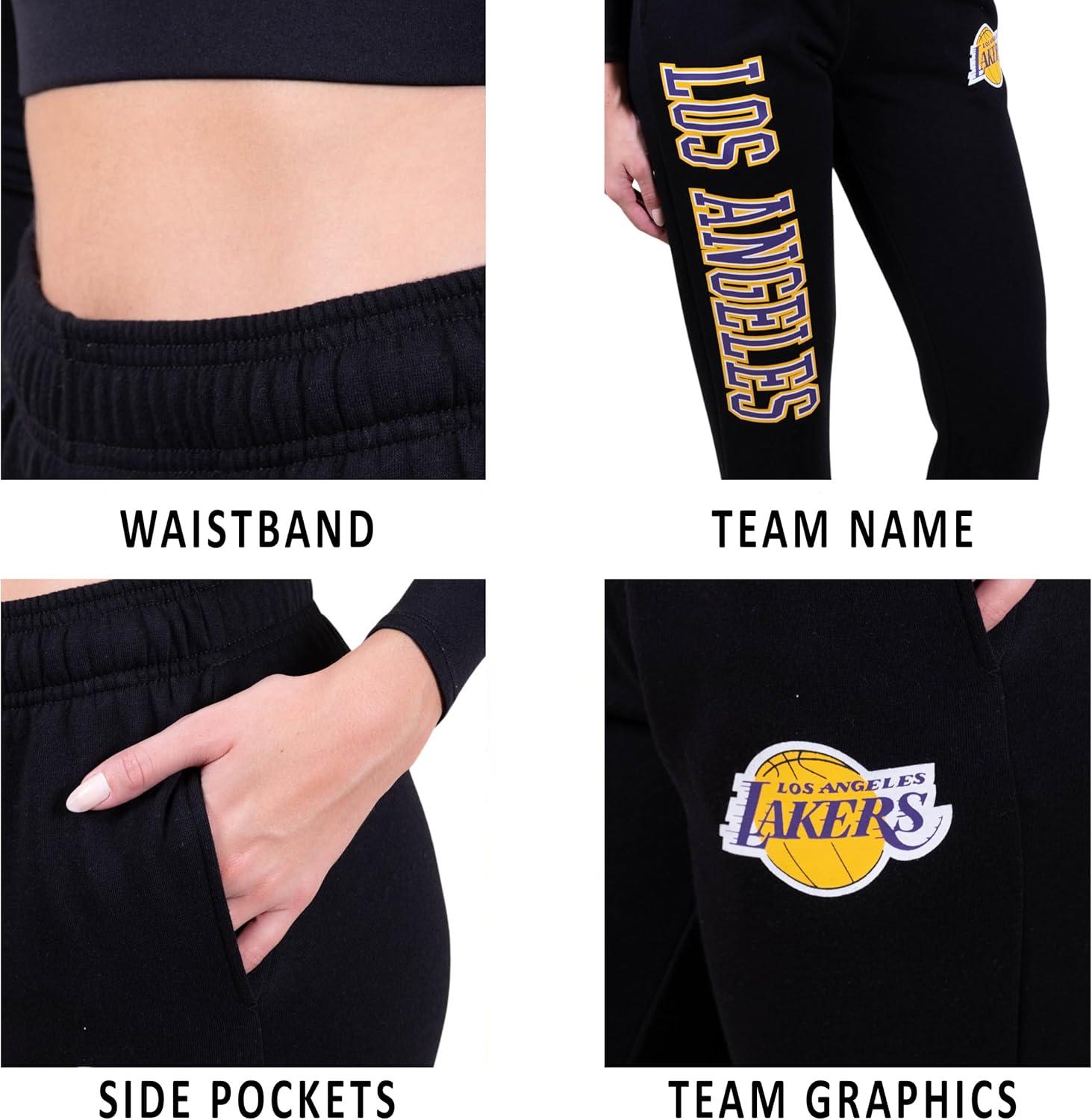 imageUltra Game NBA Womens Womens Super Soft Active Fleece Sweatpants JoggersBlack