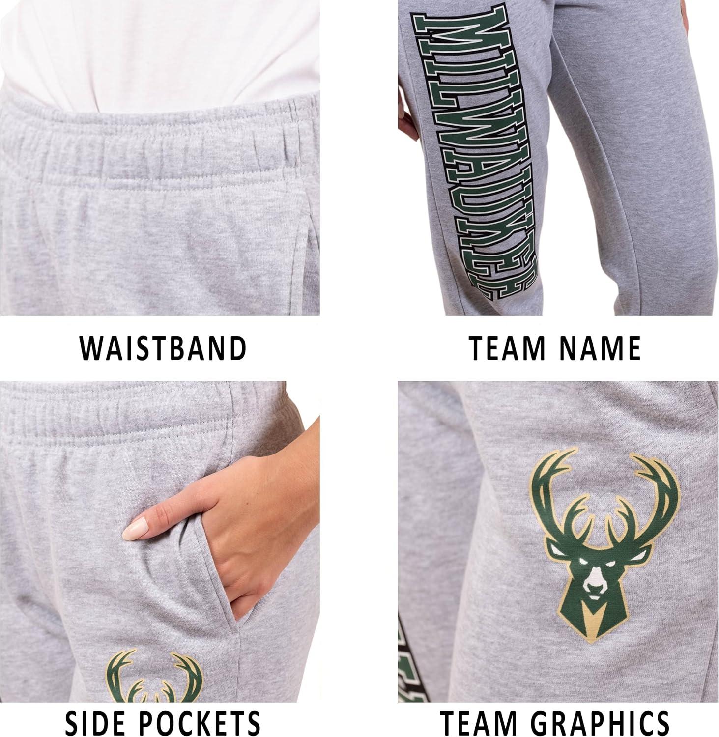 imageUltra Game NBA Womens Womens Super Soft Active Fleece Sweatpants JoggersHeather Gray