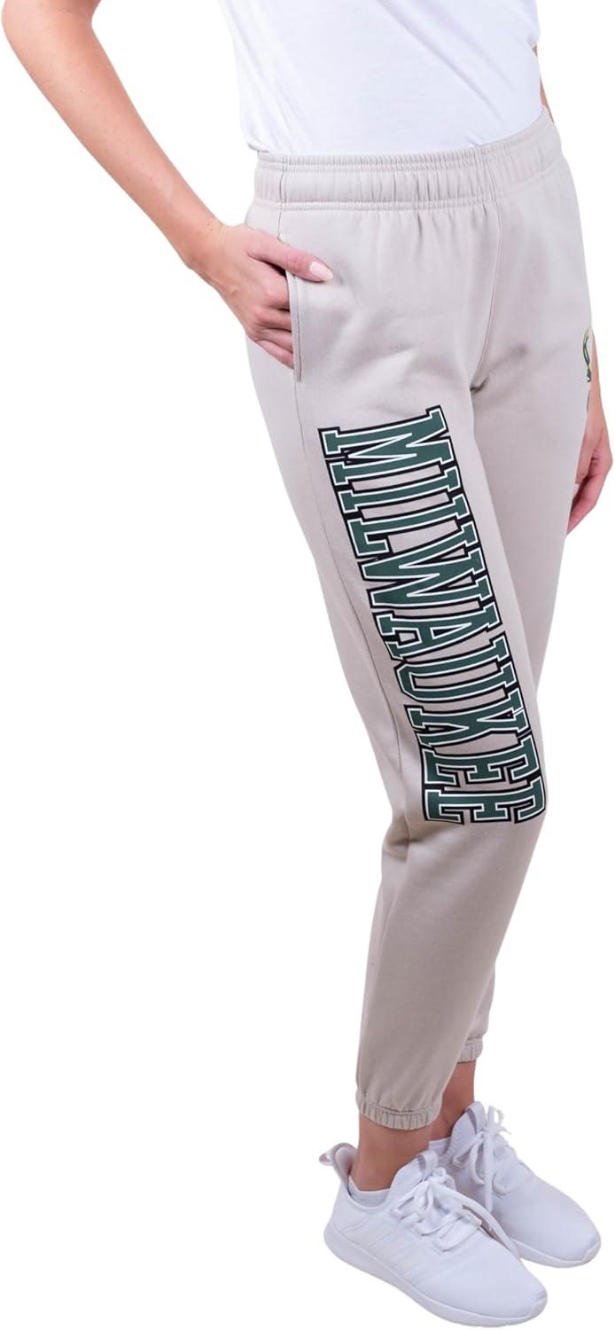 imageUltra Game NBA Womens Womens Super Soft Active Fleece Sweatpants JoggersSand