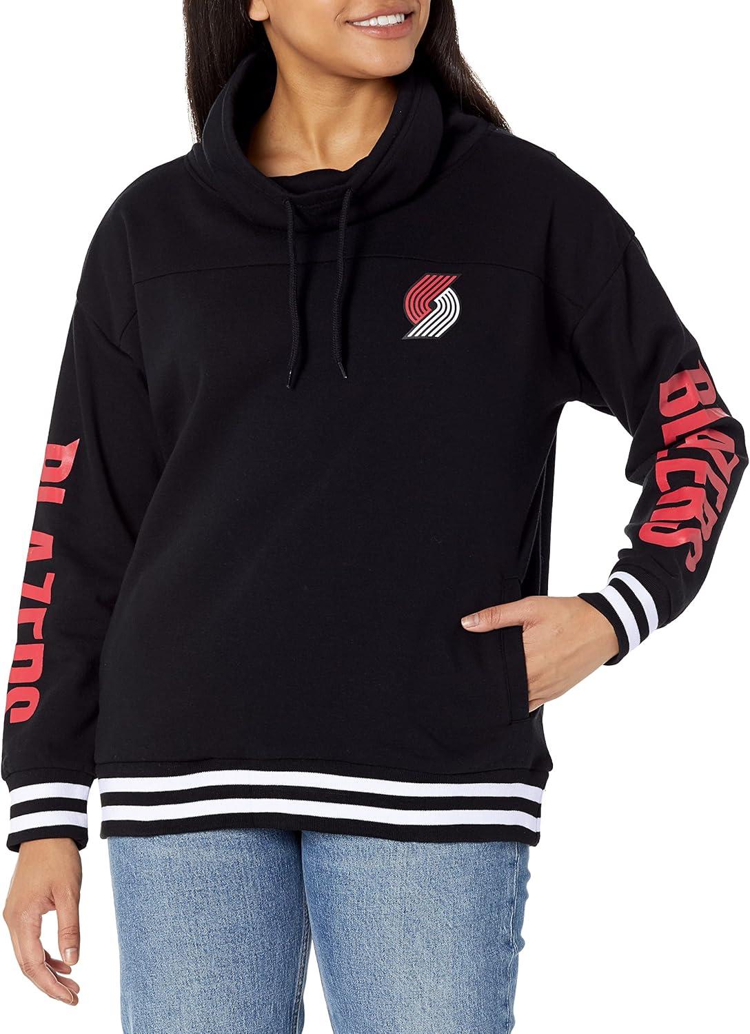 imageUltra Game Womens NBA Official Fleece Hoodie Pullover Sweatshirt Funnel NeckTeam Color