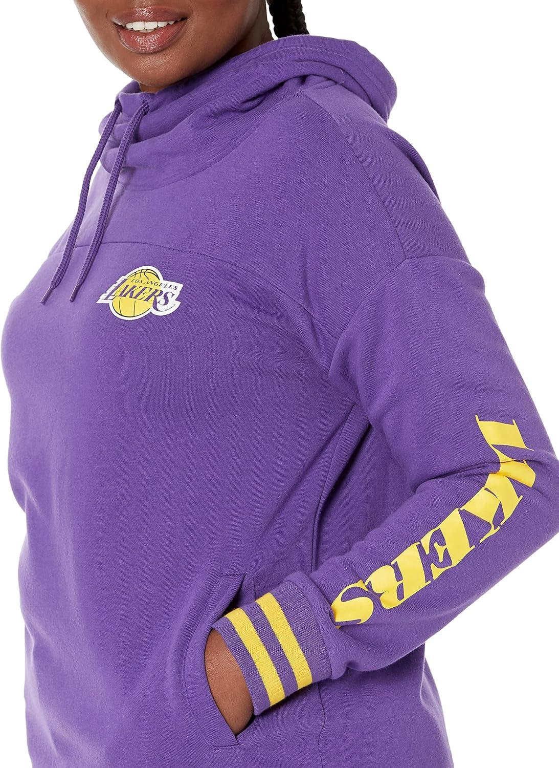 imageUltra Game Womens NBA Official Fleece Hoodie Pullover Sweatshirt Funnel NeckTeam Color