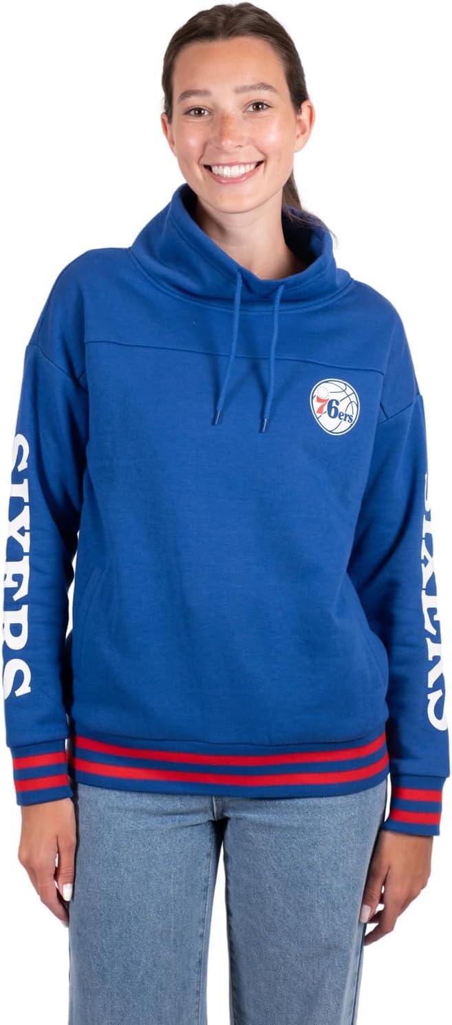 imageUltra Game Womens NBA Official Fleece Hoodie Pullover Sweatshirt Funnel NeckTeam Color