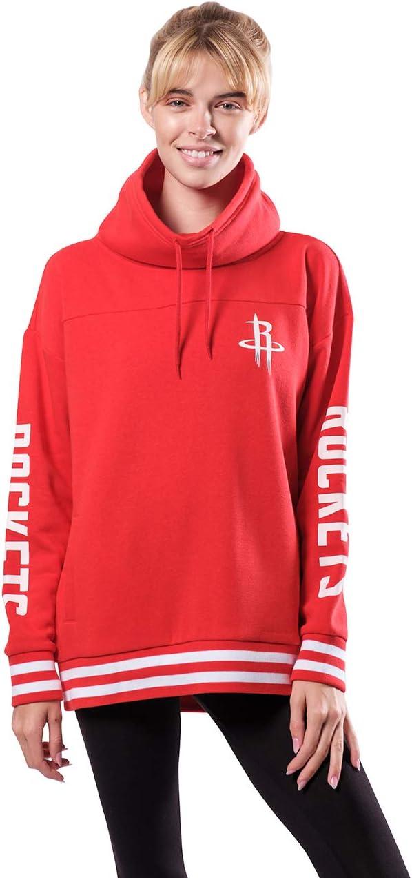 imageUltra Game Womens NBA Official Fleece Hoodie Pullover Sweatshirt Funnel NeckTeam Color
