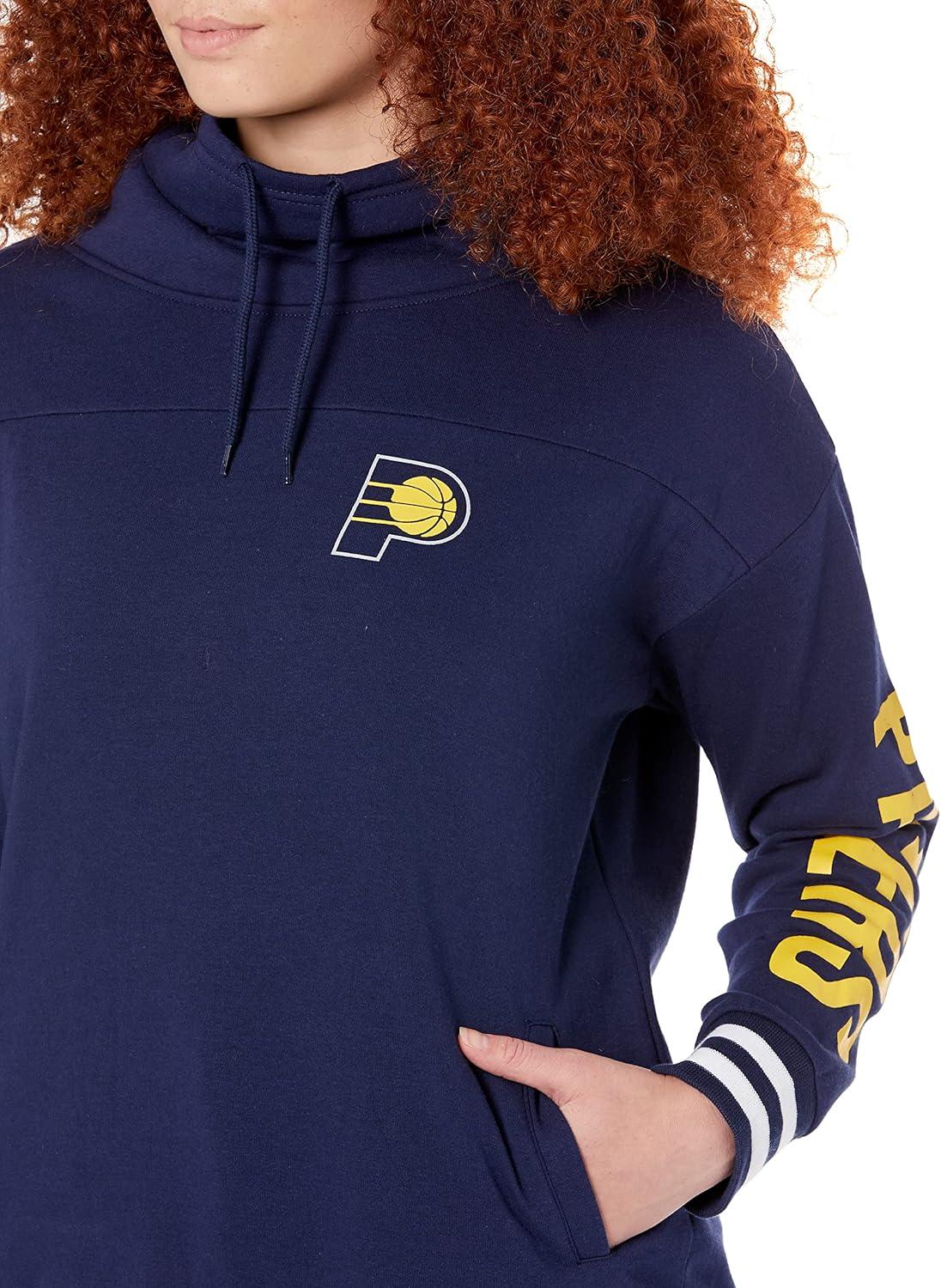 imageUltra Game Womens NBA Official Fleece Hoodie Pullover Sweatshirt Funnel NeckTeam Color