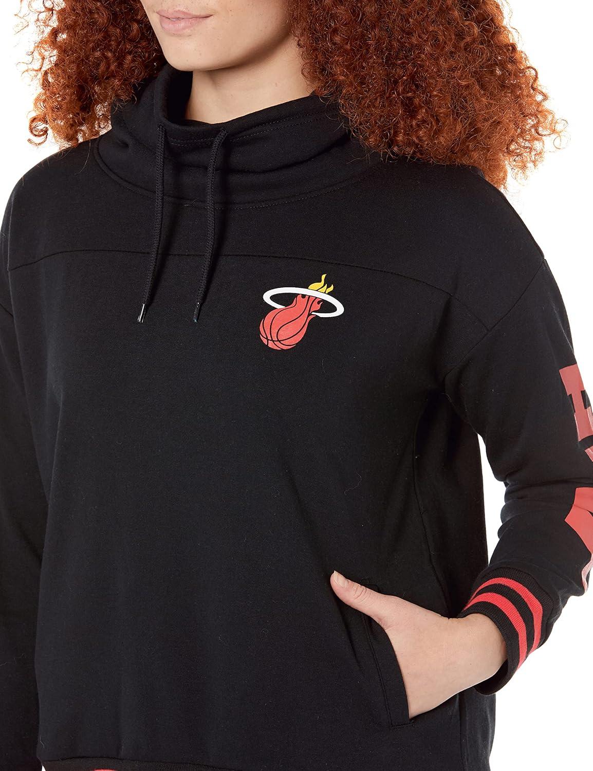 imageUltra Game Womens NBA Official Fleece Hoodie Pullover Sweatshirt Funnel NeckTeam Color