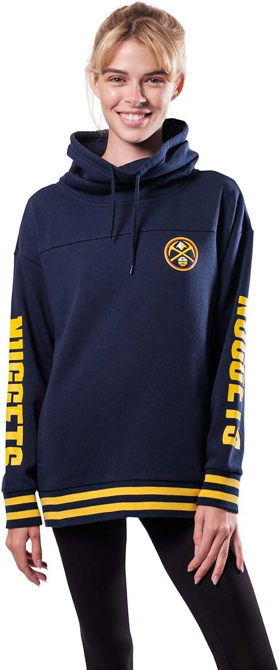 imageUltra Game Womens NBA Official Fleece Hoodie Pullover Sweatshirt Funnel NeckTeam Color