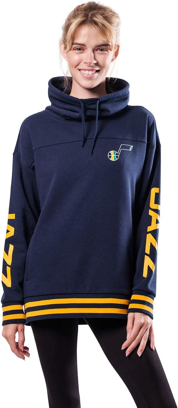 imageUltra Game Womens NBA Official Fleece Hoodie Pullover Sweatshirt Funnel NeckTeam Color