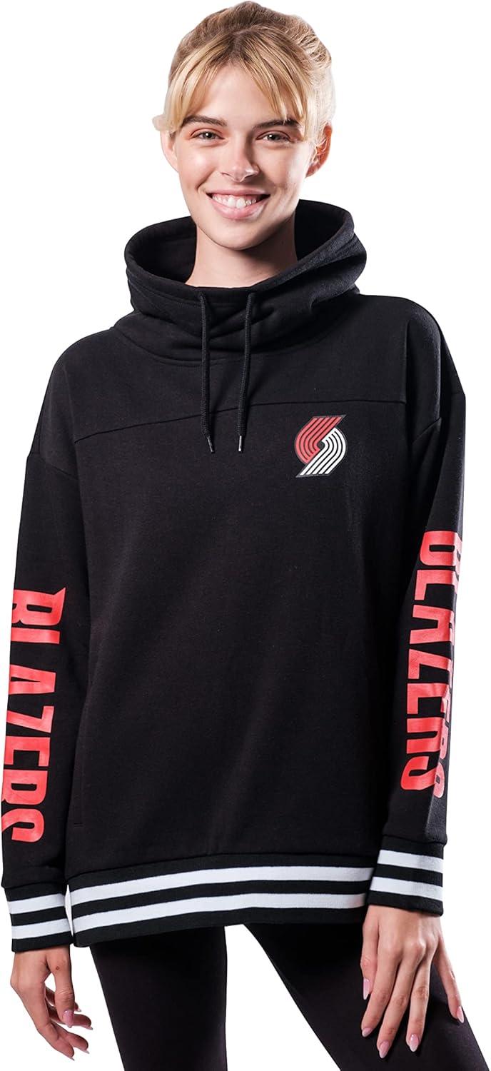 imageUltra Game Womens NBA Official Fleece Hoodie Pullover Sweatshirt Funnel NeckTeam Color