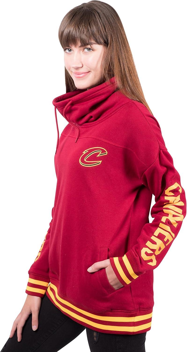 imageUltra Game Womens NBA Official Fleece Hoodie Pullover Sweatshirt Funnel NeckTeam Color