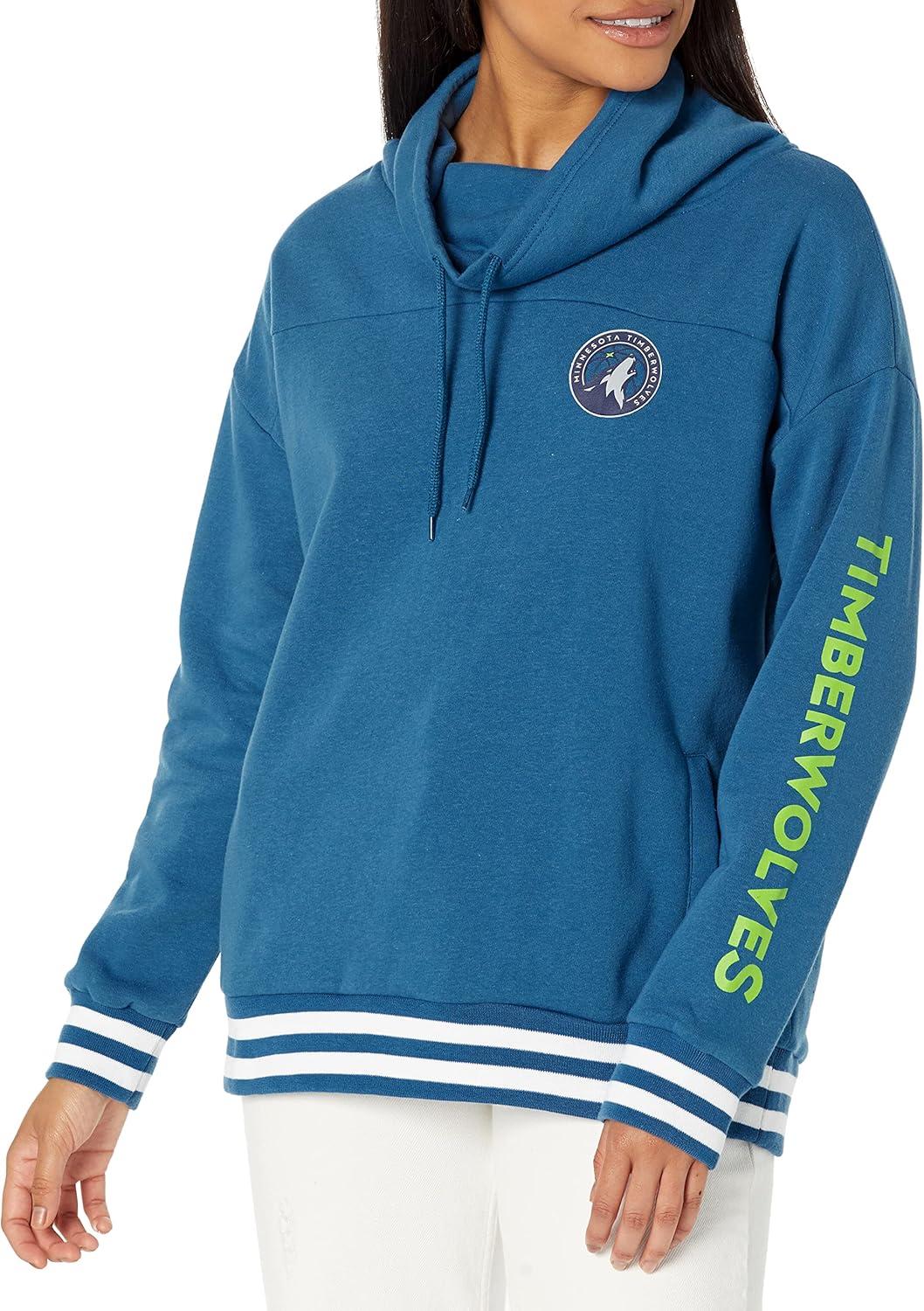 imageUltra Game Womens NBA Official Fleece Hoodie Pullover Sweatshirt Funnel NeckTeam Color
