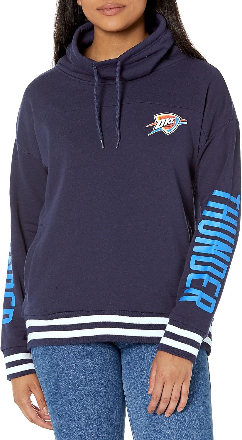 imageUltra Game Womens NBA Official Fleece Hoodie Pullover Sweatshirt Funnel NeckTeam Color