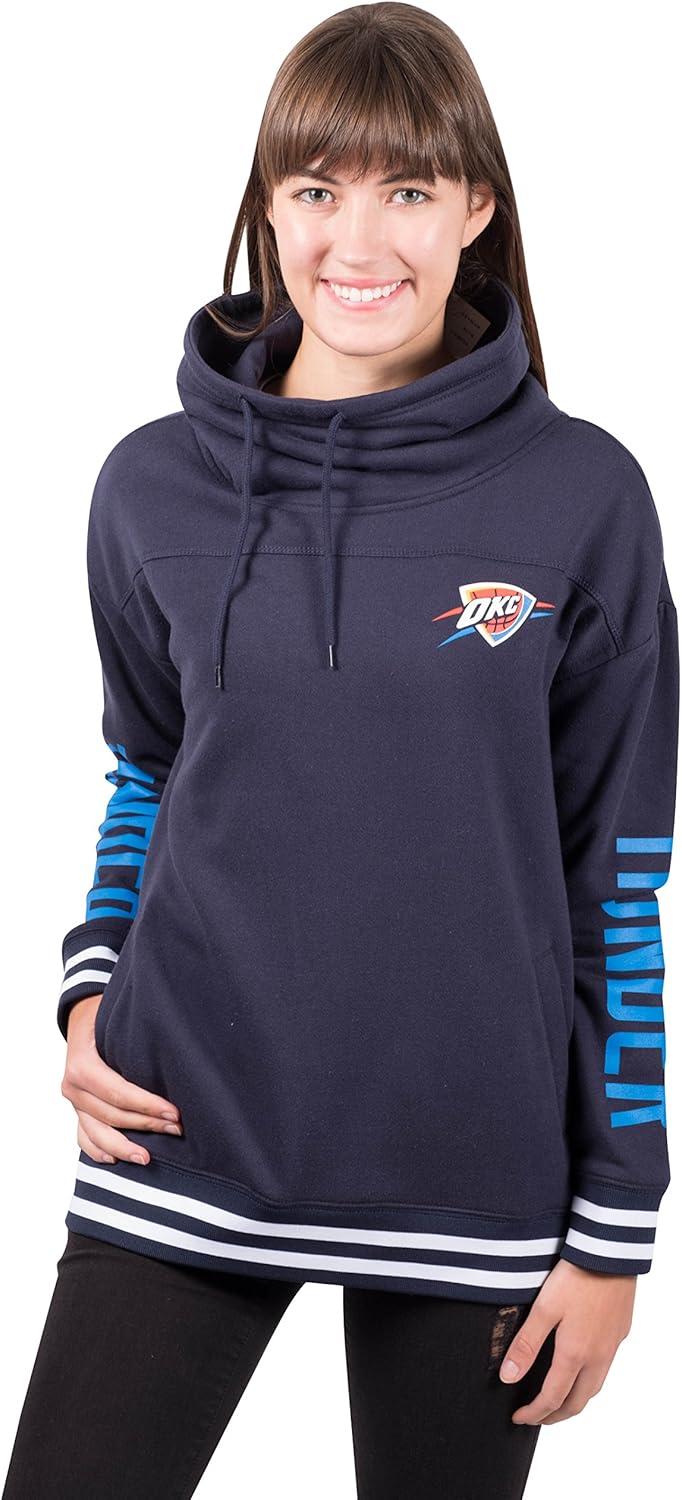 imageUltra Game Womens NBA Official Fleece Hoodie Pullover Sweatshirt Funnel NeckTeam Color