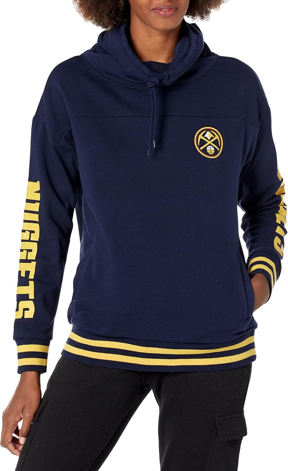 imageUltra Game Womens NBA Official Fleece Hoodie Pullover Sweatshirt Funnel NeckTeam Color