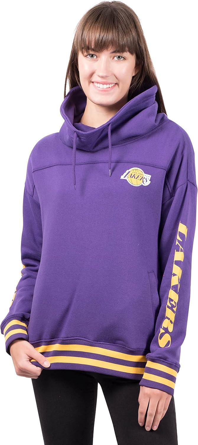 imageUltra Game Womens NBA Official Fleece Hoodie Pullover Sweatshirt Funnel NeckTeam Color