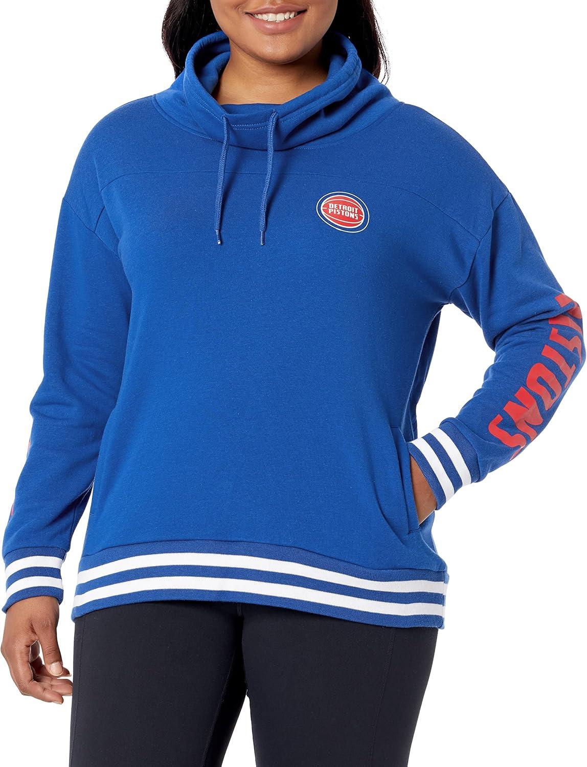 imageUltra Game Womens NBA Official Fleece Hoodie Pullover Sweatshirt Funnel NeckTeam Color