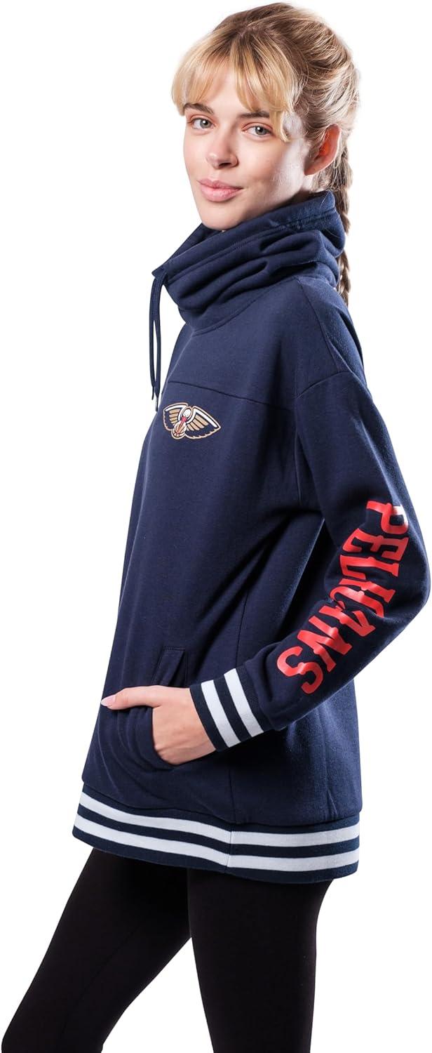 imageUltra Game Womens NBA Official Fleece Hoodie Pullover Sweatshirt Funnel NeckTeam Color