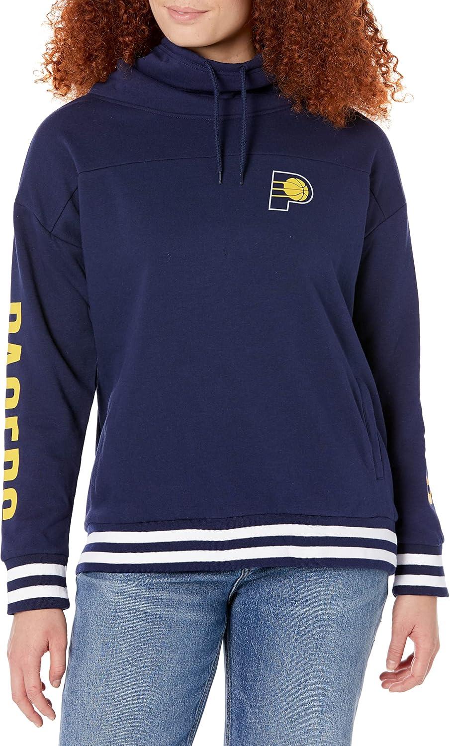 imageUltra Game Womens NBA Official Fleece Hoodie Pullover Sweatshirt Funnel NeckTeam Color