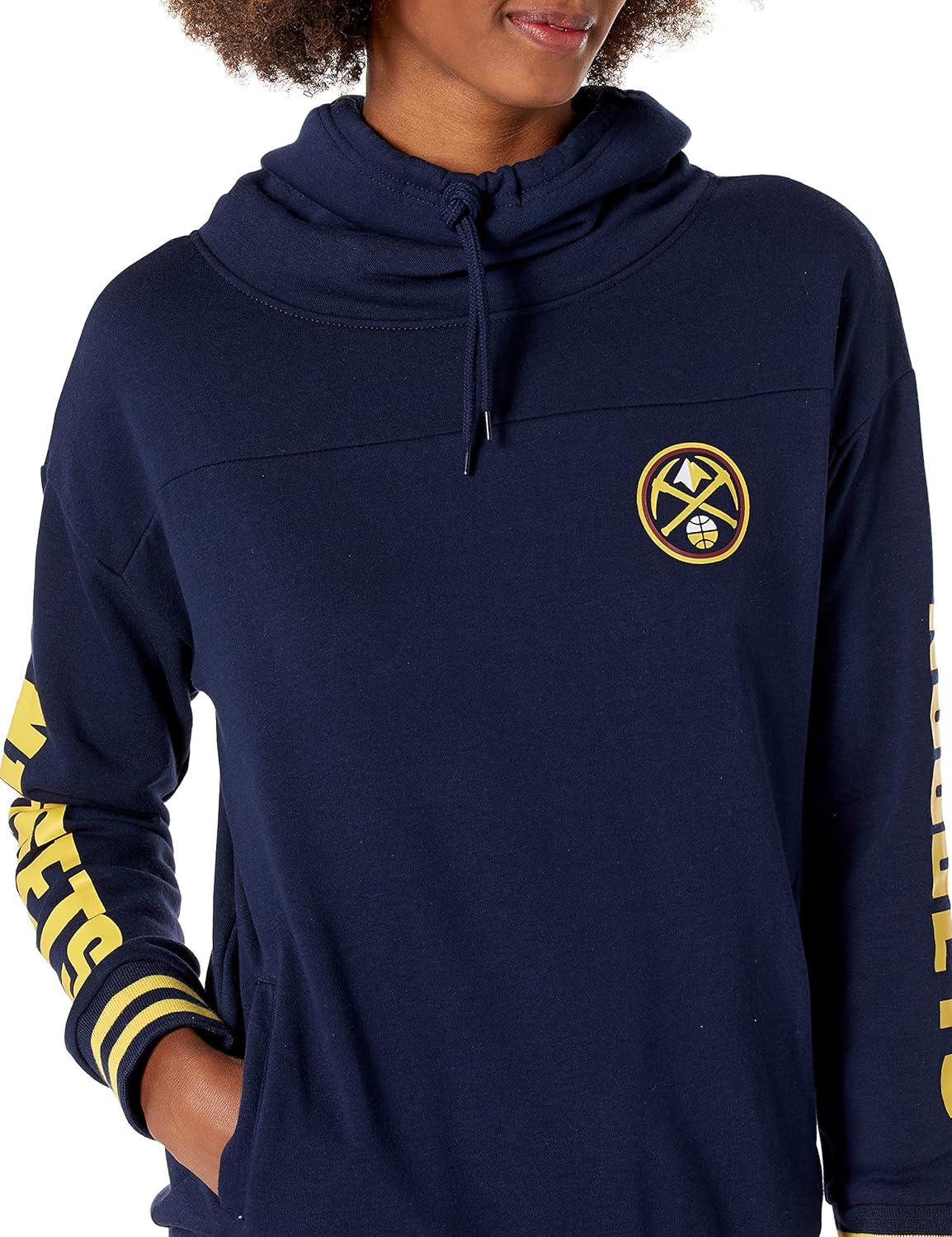 imageUltra Game Womens NBA Official Fleece Hoodie Pullover Sweatshirt Funnel NeckTeam Color