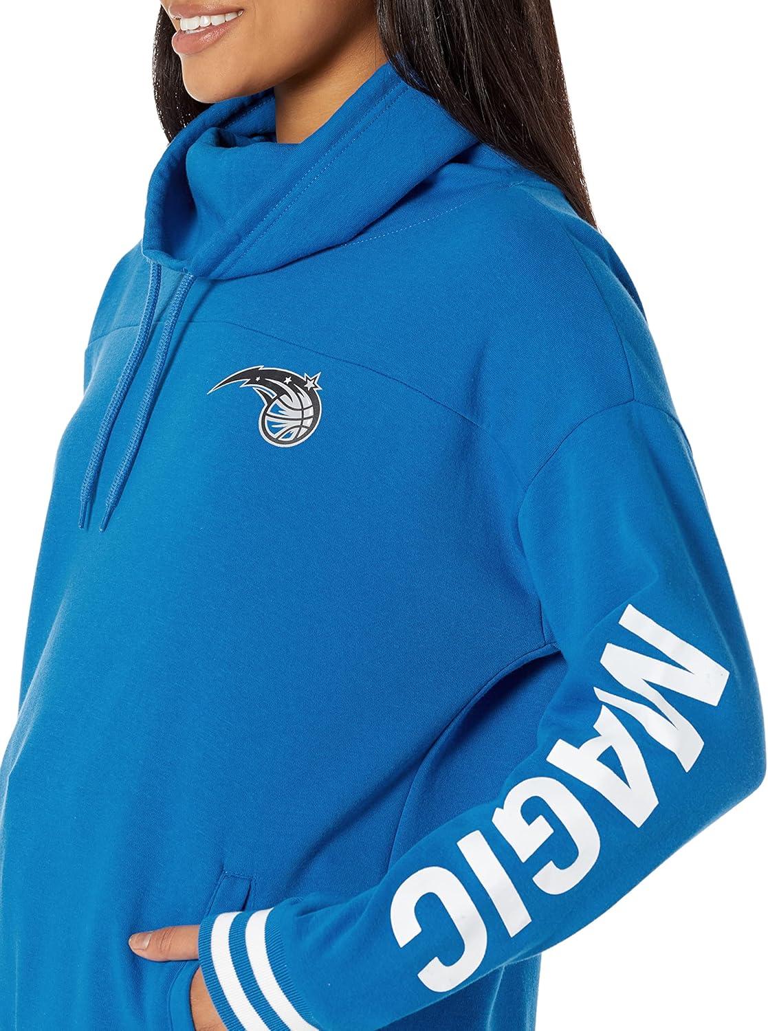 imageUltra Game Womens NBA Official Fleece Hoodie Pullover Sweatshirt Funnel NeckTeam Color