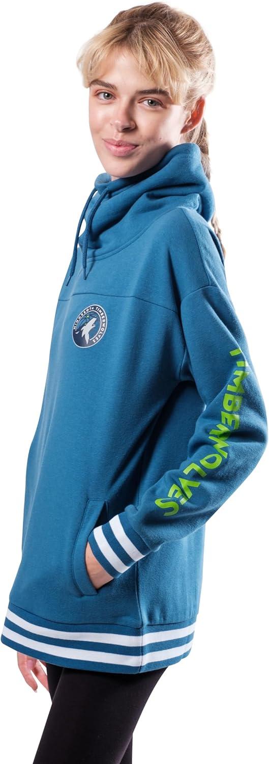 imageUltra Game Womens NBA Official Fleece Hoodie Pullover Sweatshirt Funnel NeckTeam Color
