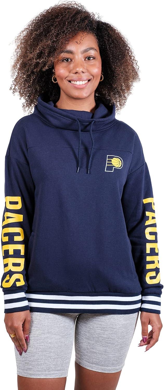 imageUltra Game Womens NBA Official Fleece Hoodie Pullover Sweatshirt Funnel NeckTeam Color