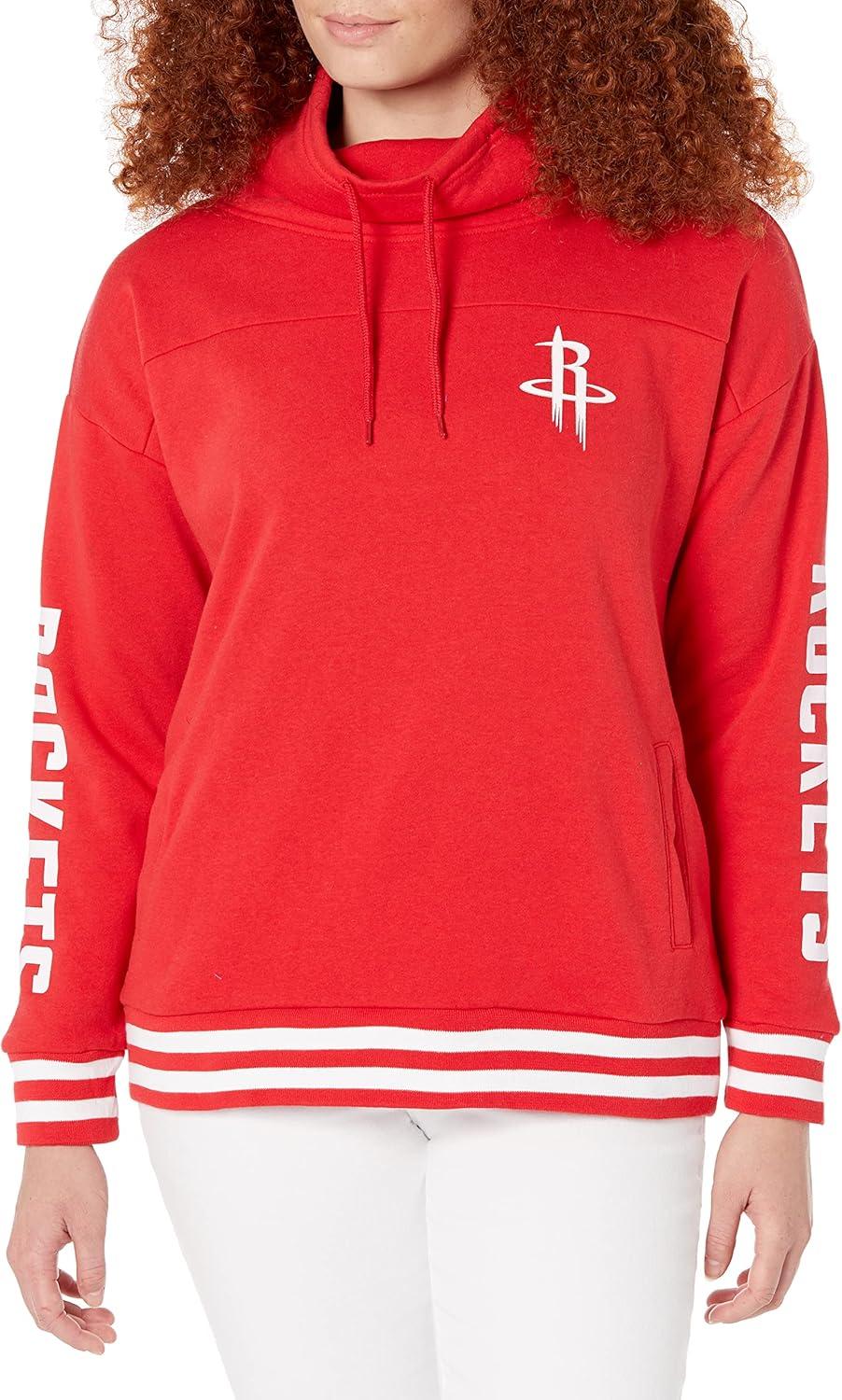 imageUltra Game Womens NBA Official Fleece Hoodie Pullover Sweatshirt Funnel NeckTeam Color