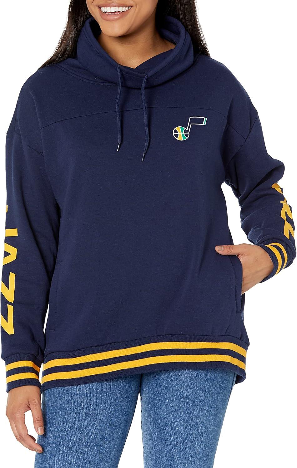 imageUltra Game Womens NBA Official Fleece Hoodie Pullover Sweatshirt Funnel NeckTeam Color